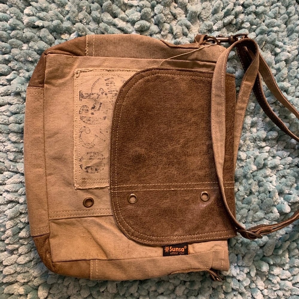 Amazing Canvas and leather bag